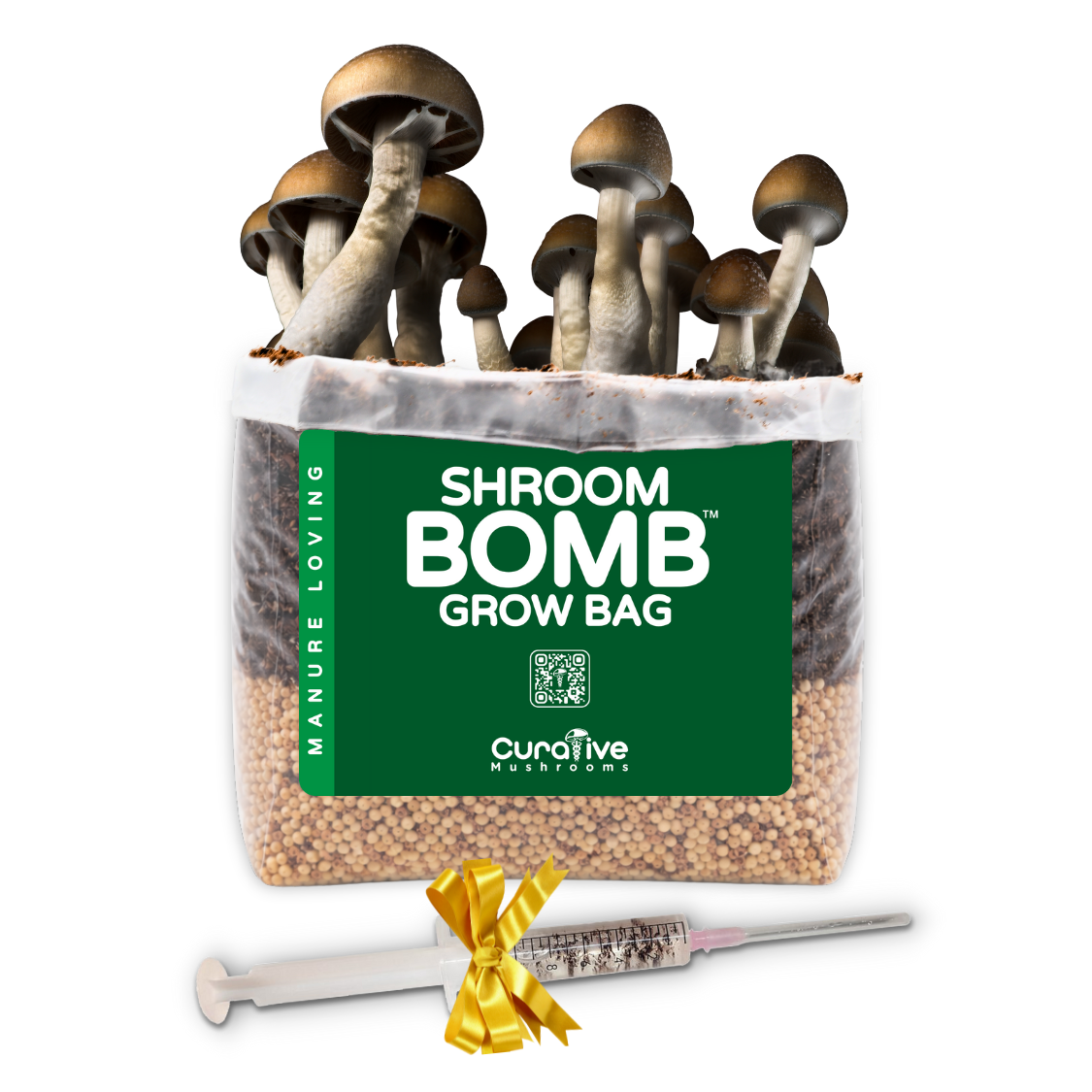 1 grow bag and 1 spore syringe kit 1 grow bag and 1 spore syringe kit